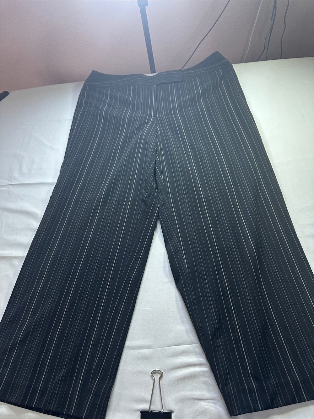 George Stretch Pinstripe Flare Pants Size 12 NWT